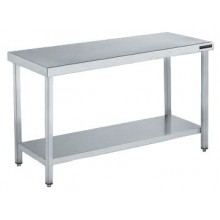 Table inox avec étagère - 1200x600