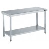 Table inox avec étagère - 1400x600