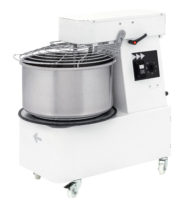 Pétrin à pizza 32 Litres 6 Pétrin à spirale 25 Kg, tête relevable, pétrin à pizzas, matériel pizzeria, Espace Hotelier Beziers