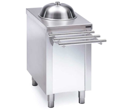 Elément self distributeur assiettes a niveau constant, self collectivité, self restaurant, Espace Hotelier Beziers