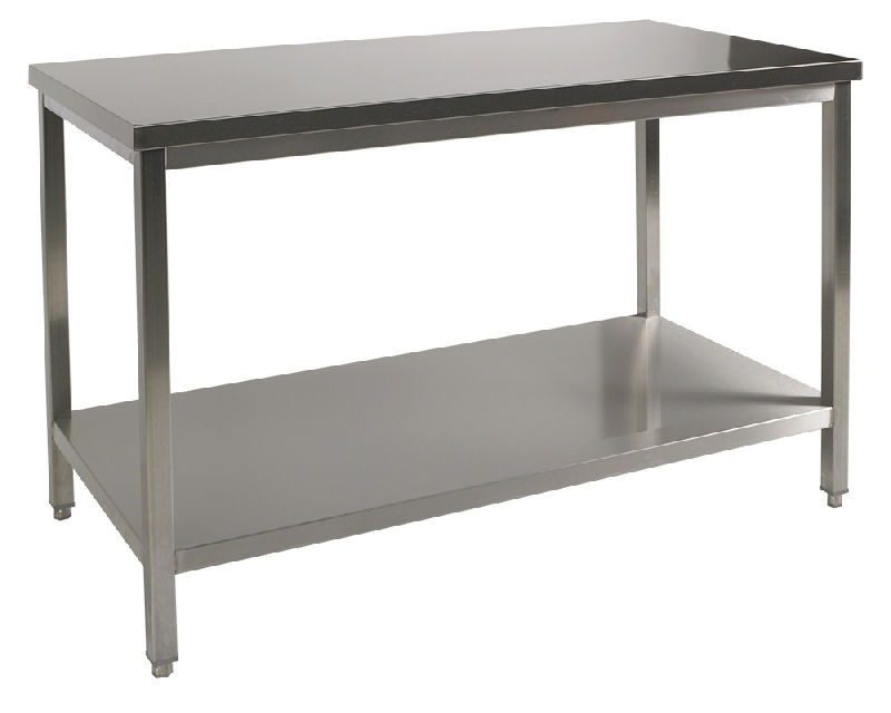 Table inox avec étagère - 1600x600 ESPACE HOTELIER BEZIERS