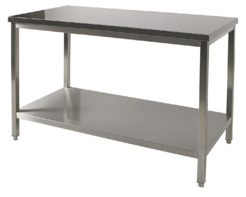Table inox avec étagère - 1800x700 ESPACE HOTELIER BEZIERS