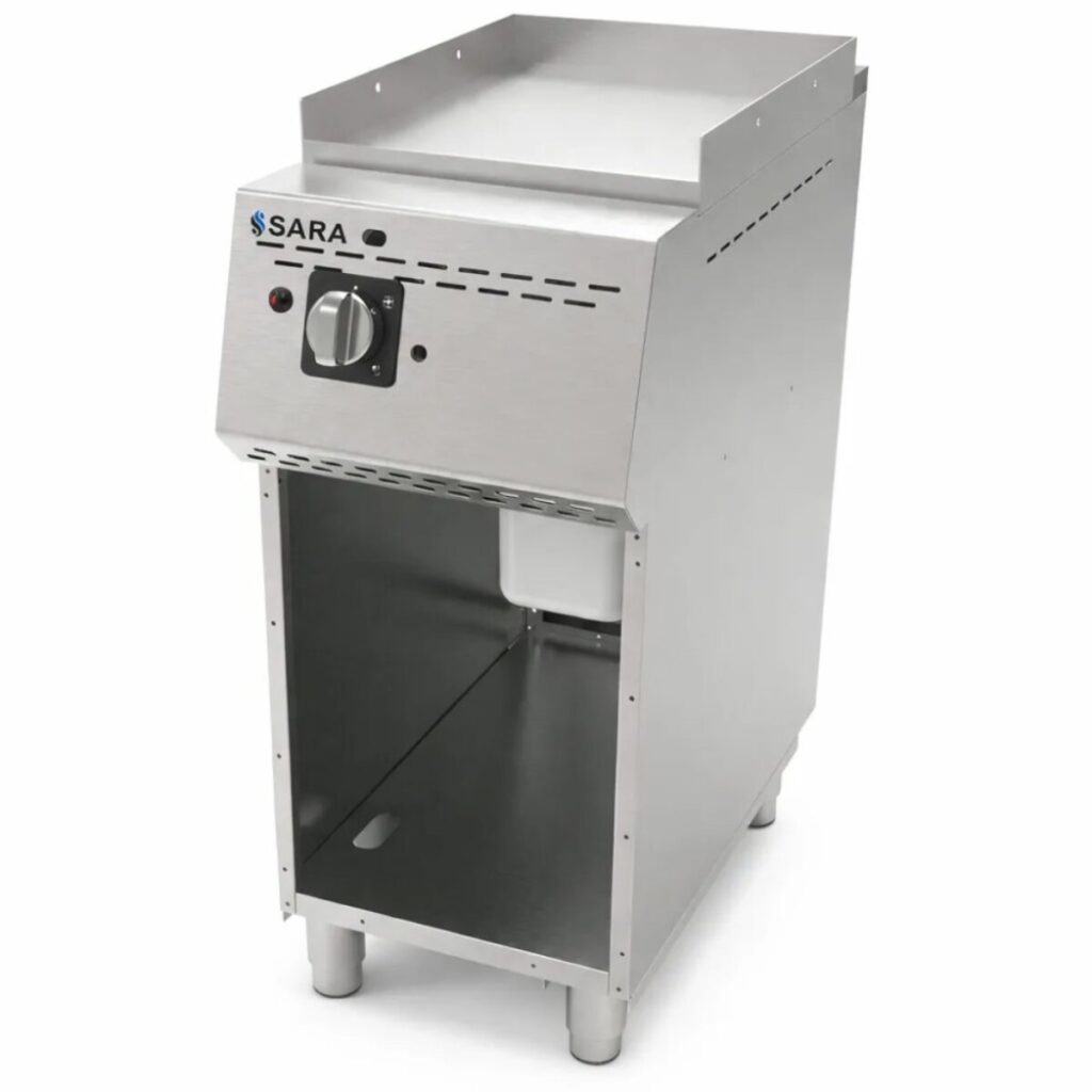 Plancha acier gaz double